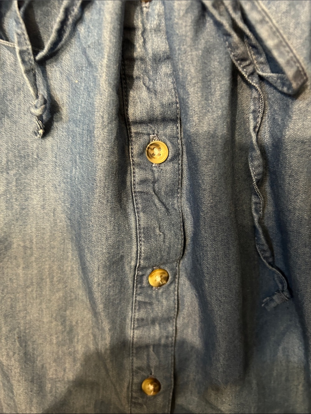 C&C California Light Blue Denim Shirt Dress - Picture 9 of 12